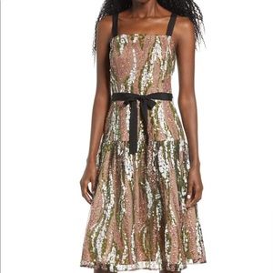 HARLYN Sequin Embroidered Cocktail Dress medium new